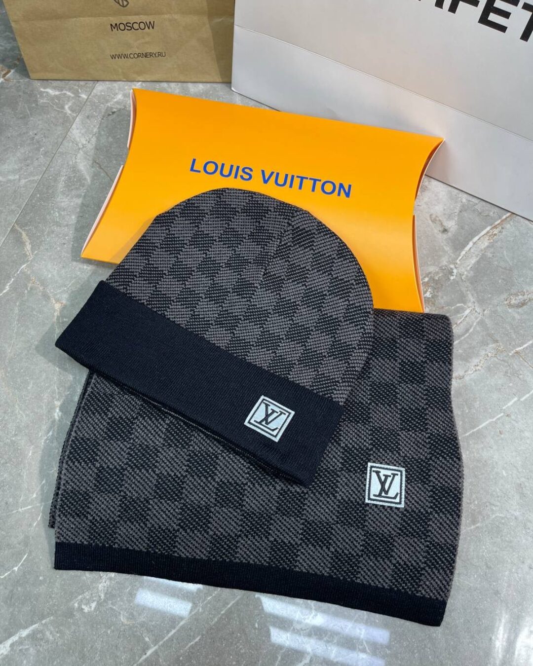 Комплект Шапка+Шарф Louis Vuitton 2