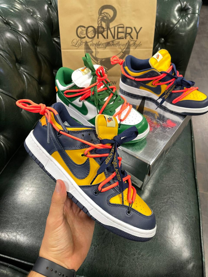 Кеды Nike Dunk Low Off-White – University Gold 5