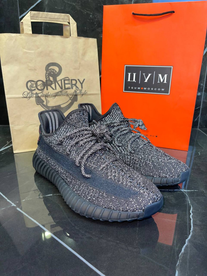 Yeezy 350 V2 Static Black Reflective 1