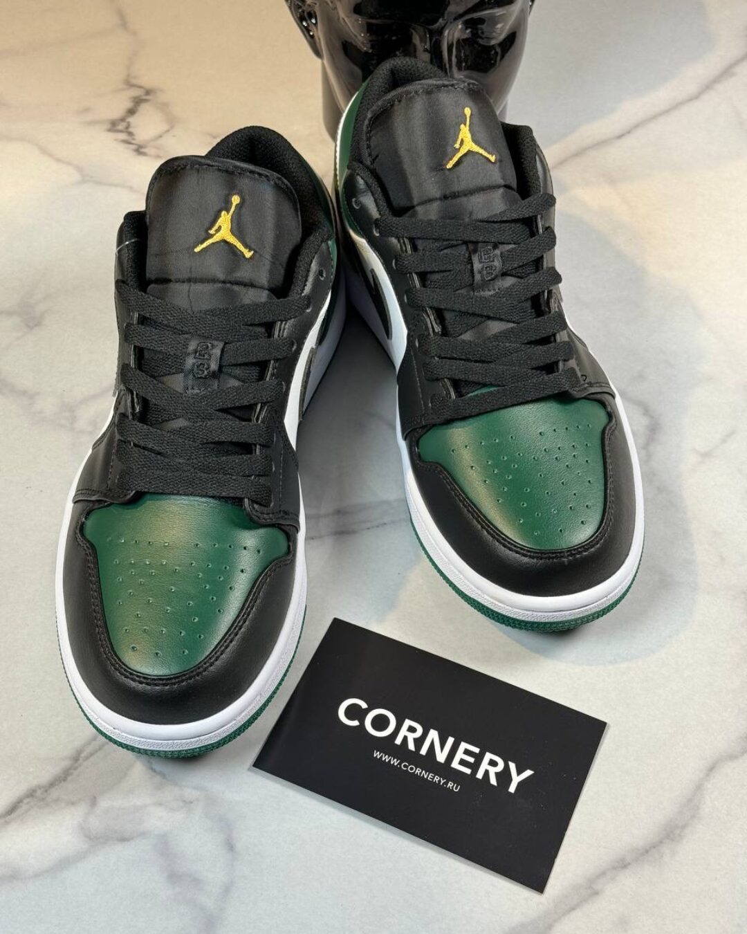 Кеды Air Jordan 1 Low Green Toe 5