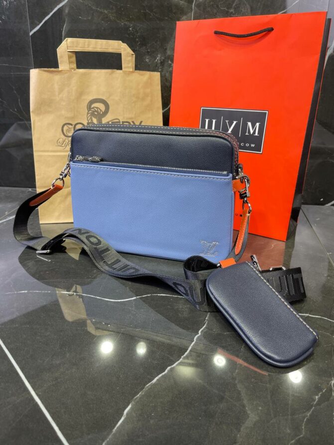 Сумка Louis Vuitton Trio messenger bag blue