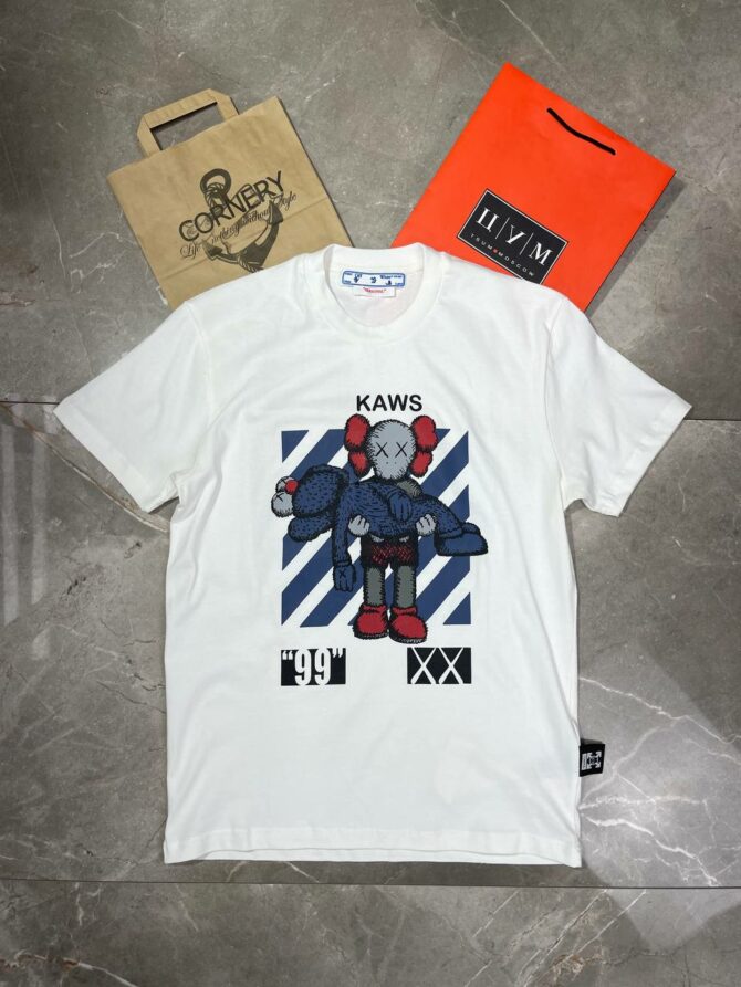 Футболка Off White x Kaws 1