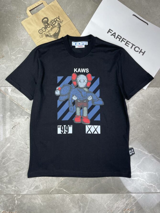 Футболка Off White x Kaws — изображение 9