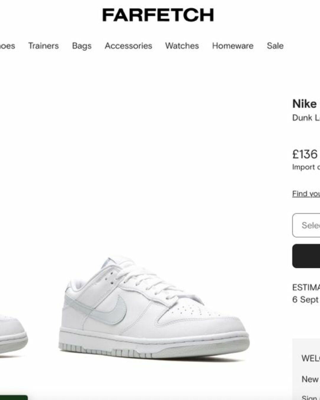 Кеды Nike Dunk Low Triple White 10