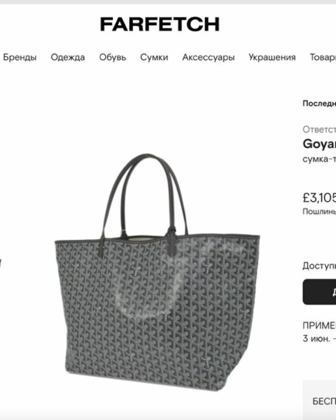 Сумка Goyard Tote Bag 10