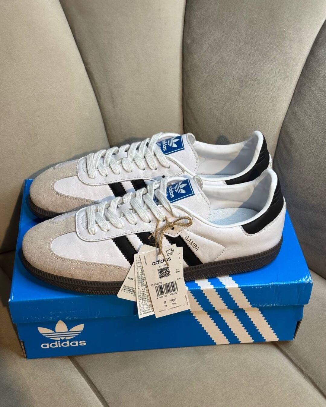 Кроссовки Adidas Samba OG White Black Gum 3